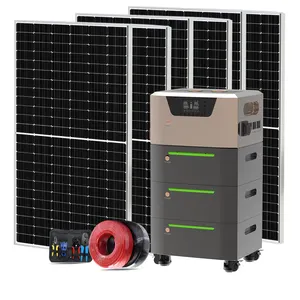 5KW 10KW Hybrid Inverter 48V Lifepo4 Battery Stacked Home Energy Storage System 5kw 10kw 15kw 20kw Solar System
