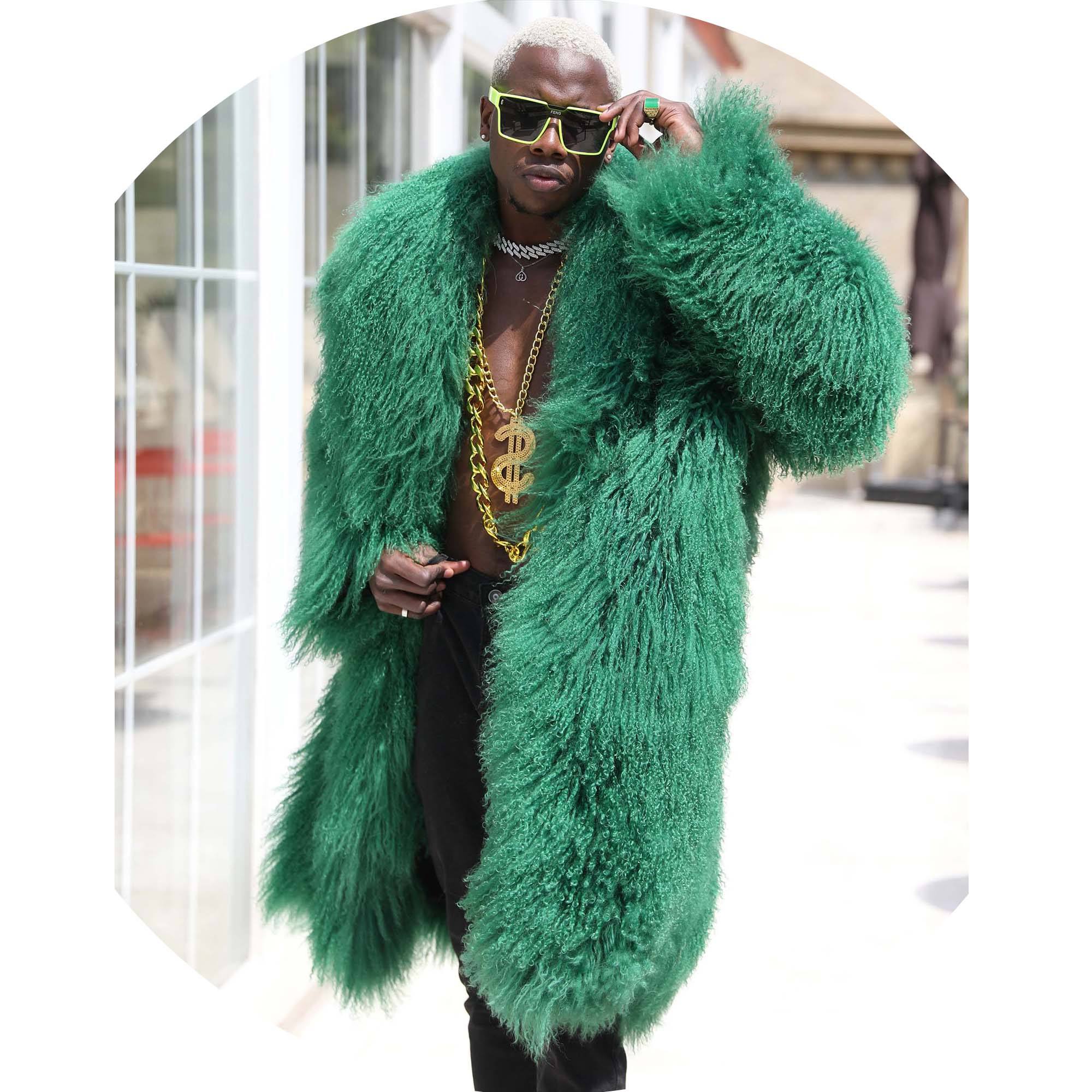 Winter Coat Green Fake Fur Coat Belted Faux-fur Coat Green FARFETCH PH