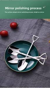 Vaisselle en acier inoxydable très vendue, miroirs, spatules <span class=keywords><strong>à</strong></span> ustensiles, cuillères <span class=keywords><strong>à</strong></span> dessert et <span class=keywords><strong>à</strong></span> <span class=keywords><strong>café</strong></span> mignonnes, couverts - Product Image 3