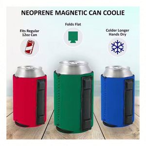 Refroidisseur de canettes magnétique en néoprène personnalisé avec impression montagnes rétro, 12-16 oz, pour la promotion - Product Image 3