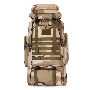 Sac à dos extérieur en tissu Oxford 80L le plus chaud tactiques de randonnée sac à dos randonnée camping sac de voyage pour hommes