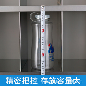 Gabinete para tazas de agua de acero inoxidable Leica, estante de almacenamiento para oficina con cerradura de 6 niveles, organizador de tazas de té con múltiples compartimentos - Product Image 5