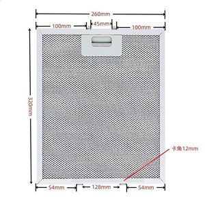 Filtre de hotte aspirante Filtstar 320x260mm en maille d'aluminium, élément filtrant universel extractible pour l'huile - Product Image 1