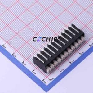 JL212V-35011B01 Spring Terminal Block Through hole Component (THT),P=3.5mm Connector 1x11P 3.5mm Black Through Hole - Product Image 1