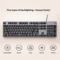 Clavier mécanique filaire compatible Logitech K845 avec souris, doté de commutateurs bleus, rouges et bruns, clavier de jeu