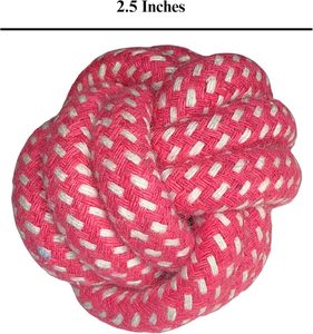 Jouet pour chien en corde de coton tressée multicolore, résistant aux morsures, pour nettoyer les dents, balle pour animaux de compagnie, jouets pour chiens agressifs - Product Image 6