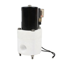 Vanne solénoïde en PTFE de haute qualité pour milieux acides et basiques, vanne non corrosive pour pipeline chimique (vente en gros)