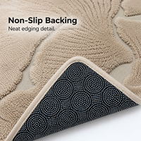 Tapis de chambre à coucher en jacquard floral, tapis doux et moelleux antidérapant, tapis de chevet, tapis de sol texturé 3D, décoration intérieure, taille personnalisée, OEM