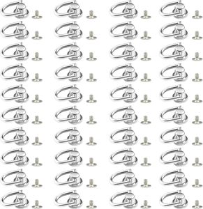 Pcs D Ring Stud Screw Rotatable Ball Post Head Buttons With D Ring Metal D Rings For <b>Purse</b> Animal Phone DIY Wallet Strap Shoe Le - Product Image 1