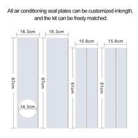 Kit de 4 Piezas de 26.37 Pulgadas para Aislamiento de Ventanas de Aire Acondicionado, Placa de Sellado para Ventanas de Piso a Techo