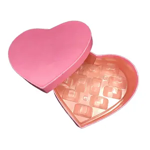 Luxury heart shape biodegradable gift boxes packaging macaron insert box