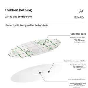 Parche de oreja de película de PU impermeable para bebé, orejera desechable para baño y natación, resistencia al champú, suministro sanitario - Product Image 3