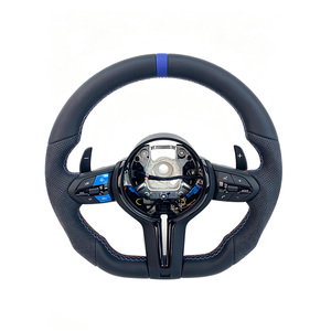 Volante Deportivo M de Alta Calidad, Completamente en Cuero, con Botones Azules M1/M2 para BMW M3 F82, M2 F87, F30, F10, F32, F36 - Product Image 4