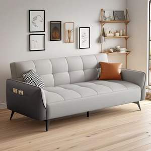 أريكة سرير حديثة قابلة للطي لغرفة المعيشة مع وظيفة سرير خشبي مدمج في الحائط ووسادة - Product Image 5