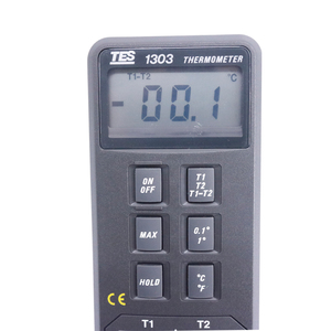 Thermomètre numérique à double entrée <span class=keywords><strong>TES</strong></span>-1303, fréquence d'échantillonnage 2,5 fois/secondes - Product Image 5