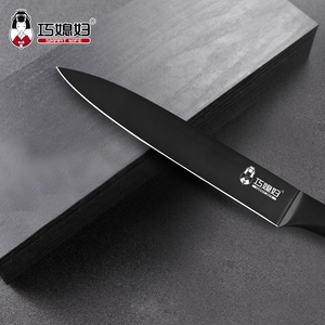 Cuchillo Profesional con Recubrimiento <span class=keywords><strong>de</strong></span> Óxido <span class=keywords><strong>de</strong></span> Titanio, Acero 5Cr15MoV, Cuchillo <span class=keywords><strong>de</strong></span> Cocina Negro, el Mejor Cuchillo para Cortar <span class=keywords><strong>Carne</strong></span> con Mango Hueco - Product Image 2