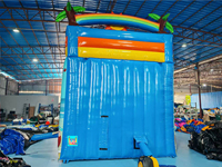 Nouveau design, toboggan aquatique gonflable de 20 pieds pour fête de plage et piscine, avec piscine XL, PVC de qualité commerciale, certifié CE