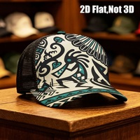 Gorra Trucker de Visera Plana de Algodón para Sublimación, Estilo Y2K Urbano, Diseño Personalizado OEM, Gorra de Béisbol de Alta Calidad con Malla, Hip Hop