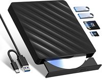 Unidad de Blu-ray Externa Combo USB 3.0 Tipo-C 5Gbps, Lector de BD, Grabador de DVD/CD para Mac, Windows, Linux, 3D, 1080p, Resistente a Golpes