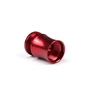 Oem Custom Precision Red Anodized Cnc Machining Aluminum Bushing Sleeve