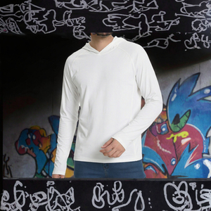 Camiseta de Manga Larga con Capucha y Protección Solar UPF 50+ Ligera para Hombre, Estilo Raglán, Informal, para Pesca - Product Image 3