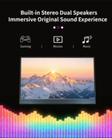 15,6 Zoll FHD IPS Tragbarer Monitor 1080P USB-C HDMI Plug-and-Play Externer Zweitbildschirm mit Eingebauten Lautsprechern für Gaming und Büro