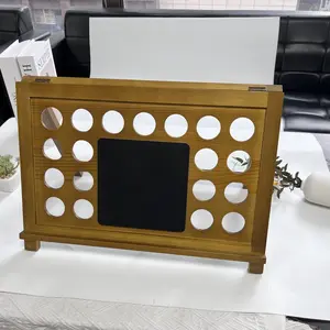 Wholesale Custom Wooden Bamboo Wood K Cups Coffee Capsule Pod Pods Nespresso Holder Storage Organizer Display Stand