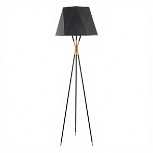 Modern <b>Black</b> Tripod Floor Lamp with Iron <b>Shade</b> Adjustable Arc LED E26 Base Ra90 Stainless Steel for Hotel Bedroom <b>Lighting</b> - Product Image 4
