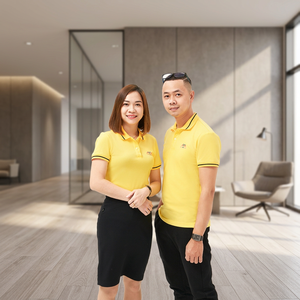 เสื้อโปโลสีเหลืองสำหรับผู้ชายและผู้หญิง - Product Image 3