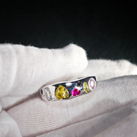 Bague ajustable en argent sterling 925 hypoallergénique avec zircone 8A en forme de cœur, idéale pour le quotidien des femmes – Vente directe usine