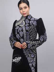 คอลเลคชั่นชุดอาบายะแบบเรียบหรูสไตล์ดูไบ ล่าสุด สำหรับคนไซส์ใหญ่ ผ้ากำมะหยี่โพลีเอสเตอร์ ระบายอากาศได้ดี ปักลายสวยงาม ยาวคลุมเท้า - Product Image 6