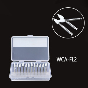 Meuleuses dentaires en céramique, tête conique de 1,6 mm, kit de polissage blanc pour couronnes en porcelaine, boîte de 12 pièces, certifiées CE - Product Image 2