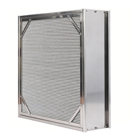 Filter Udara HEPA Suhu Tinggi Rangka Baja Tahan Karat Filter Efisiensi Tinggi untuk Ventilasi Ruang Bersih Industri
