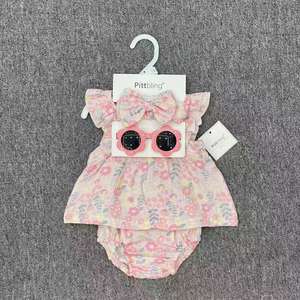 Conjunto <span class=keywords><strong>de</strong></span> Ropa <span class=keywords><strong>de</strong></span> Invierno Unisex <span class=keywords><strong>de</strong></span> 4 Piezas para Bebé, Vestido con Volantes + Ropa Interior + Diadema + <span class=keywords><strong>Gafas</strong></span> <span class=keywords><strong>de</strong></span> <span class=keywords><strong>Sol</strong></span>, 100% Algodón, Ropa Casual para Bebés - Product Image 2