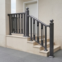 Kit de balustrade en aluminium noir standard australien, balustre vertical moderne, main courante de sécurité pour villa, escalier extérieur, balcon, terrasse