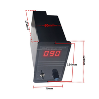 Pengatur Kecepatan Motor 12V24V36V DC Saklar Kontrol Kecepatan Tanpa Langkah Dial Tachometer Digital