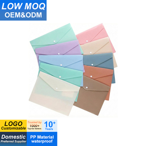 Plastik-Aktenordner mit Sicherheitsknopfverschluss A4 US Letter Format Langlebige Poly-Umschläge für Schule Büro Haushalt Organisation - Product Image 1