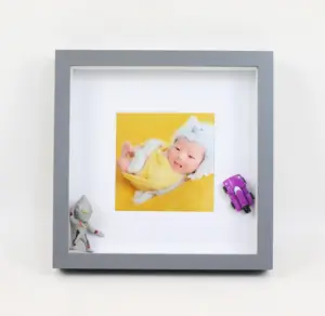 $1.25 gölge kutusu fotoğraf çerçevesi, 9X9 "boyutu ile 5X5" mat, 6 renk resim çerçevesi