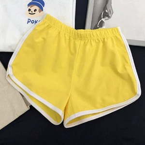 Women's Casual Sports Shorts Loose Fit Knitted Running Fitness <b>Dance</b> Wear Yellow Green Black White Gray Pink Burgundy Adult - Product Image 2