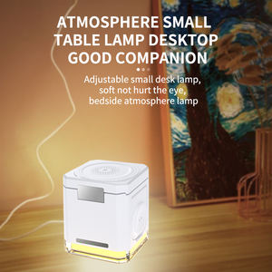 Produits les plus vendus en Afrique Logo 4 In1 <span class=keywords><strong>Charge</strong></span> sans fil pliante pour samsung Soporte Magnetico Para Celular avec veilleuse - Product Image 5