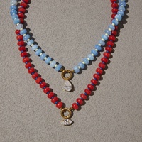 Collier bohème en pierres naturelles, collier de perles disques multicolores en pierres précieuses naturelles, breloques étincelantes en zircon cubique, collier de perles de guérison