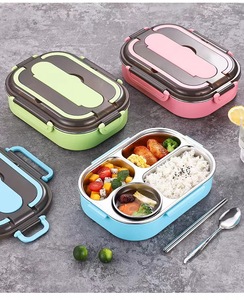 Bento Box coibentato <span class=keywords><strong>in</strong></span> acciaio inossidabile 304 per uso alimentare con borsa per il <span class=keywords><strong>pranzo</strong></span> portatile per l'<span class=keywords><strong>ufficio</strong></span> scolastico - Product Image 5