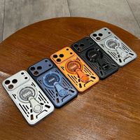 Étui de protection de luxe en aluminium à dissipation thermique avec support magnétique pour iPhone 17 16 15 14 13 Pro Max