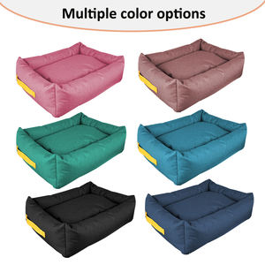 سرير حيوانات أليفة شتوي مقاوم للماء من القطيفة والدنيم مع نمط حيواني للبيع بالجملة - Product Image 4