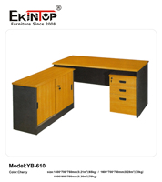 Ekintop Prix Usine Table d'Écriture Mobilier de Bureau Commercial Rangement Bois Ignifuge Ordinateur Bureau Réglable