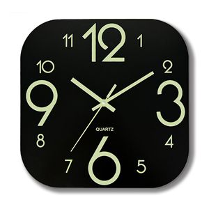 นาฬิกาแขวนผนังทรงสี่เหลี่ยม ทำจากไม้ทั้งชิ้น ตัวเลขเรืองแสงในที่มืด ดีไซน์ทันสมัย ดู<span class=keywords><strong>รีวิว</strong></span>จากร้านค้า - Product Image 2