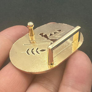 Hebilla de cinturón de metal personalizada Logotipo de marca personalizado de moda Sonrisa Diseño redondo Hebilla de aleación de zinc - Product Image 4