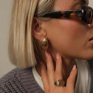 Juego de Aretes de Lágrima Estilo Retro Francés, Acero Inoxidable Chapado en Oro de 18K, Joyería de Moda para Mujer, Regalo para Fiesta - Product Image 3