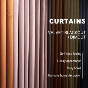 Rideaux en <span class=keywords><strong>velours</strong></span> bon marché occultant Rose sauvage <span class=keywords><strong>doublé</strong></span> de Halo à œillets poussiéreux Turquoise rideaux en <span class=keywords><strong>velours</strong></span> - Product Image 2