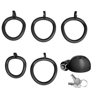 Cage de chasteté masculine en silicone, cage de chasteté masculine en ABS, verrou de chasteté masculin en plastique, SM, abstinence, serviteur, entraînement de retenue, fournitures - Product Image 4
